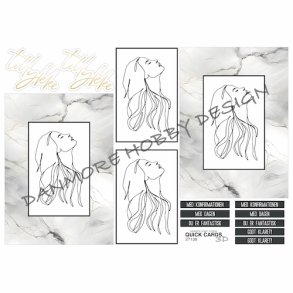 3D Quick Cards Tegnet pige