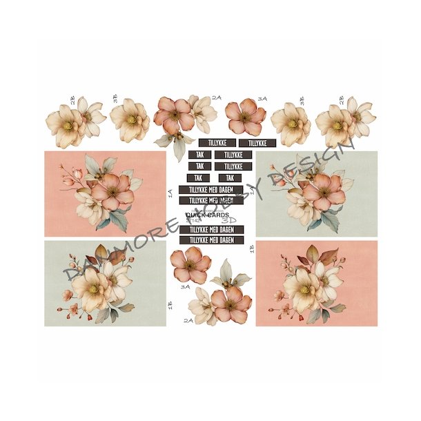 3D Quick Cards Blomster