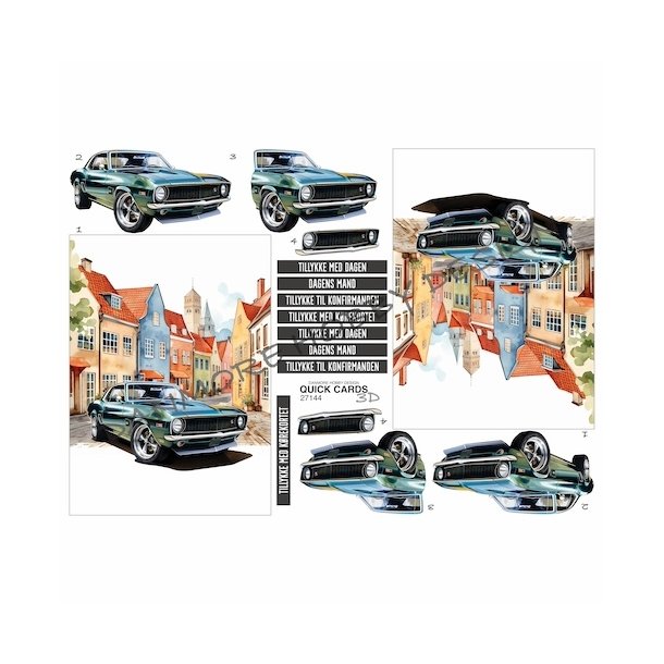 3D Quick Cards Biler