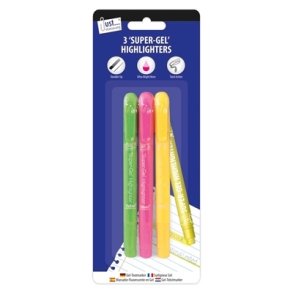 Highlighters gele 3 stk r�d-gul-gr�n