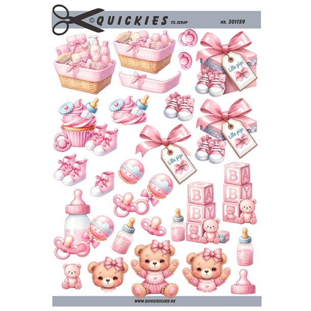 Sm� motiver til babypiger Quickies til scrap