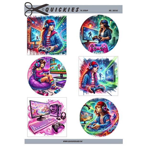 Sm� motiver gamerpiger Quickies til scrap