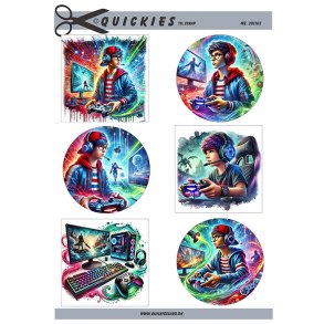 Sm� motiver gamerdrenge Quickies til scrap