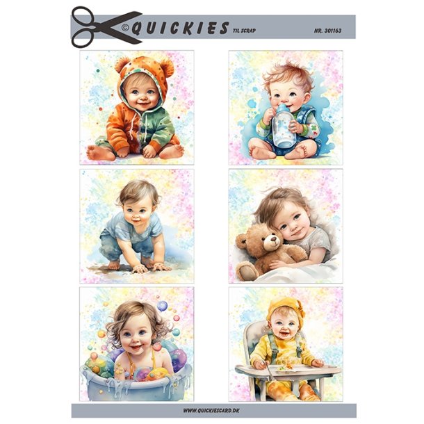 Sm� motiver med b�rn Quickies til scrap