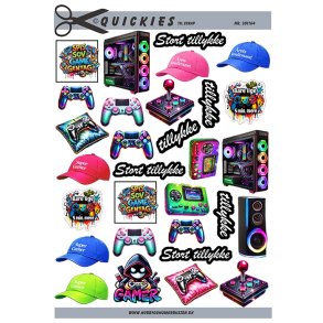 Sm� motiver med gamerudstyr Quickies til scrap