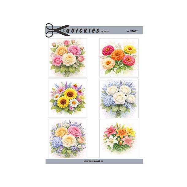 Sm� blomsterbuketter Quickies til scrap