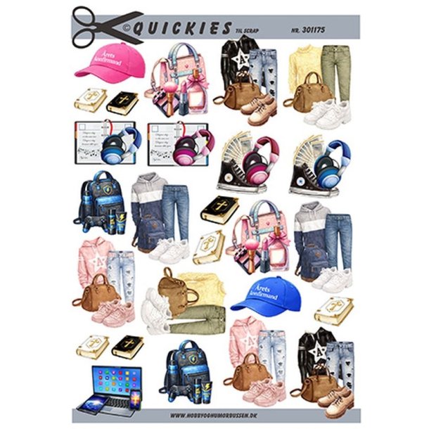 Sm� motiver til ungdomskort Quickies til scrap