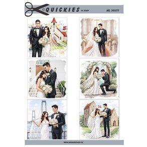 Sm� motiver til brudepar Quickies til scrap