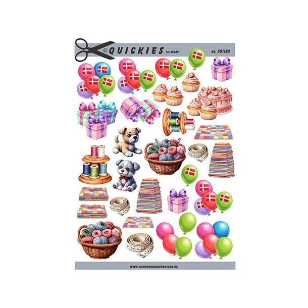 Forskellige sm� motiver Quickies til scrap