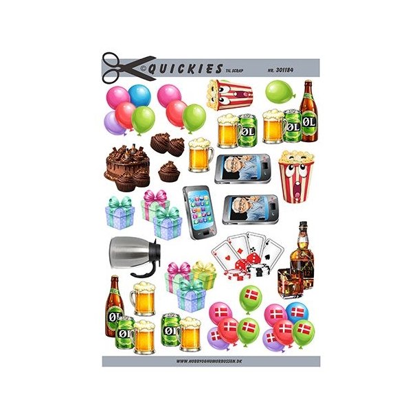 Forskellige sm� motiver Quickies til scrap