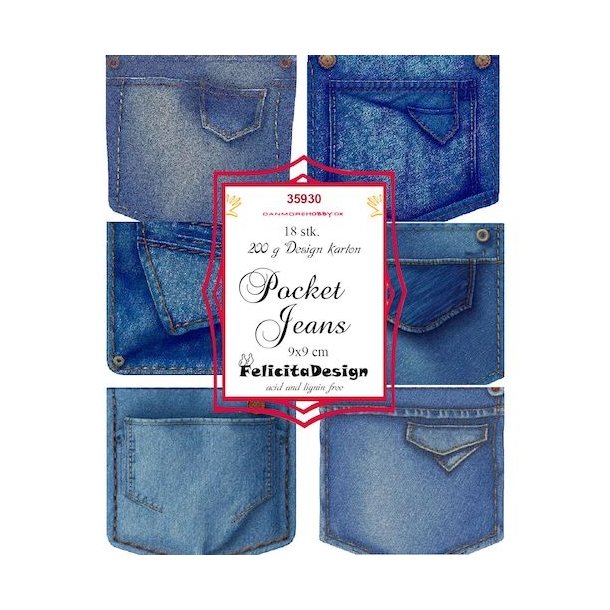 Toppers Pocket jeans 18 stl 9x9cm 200g