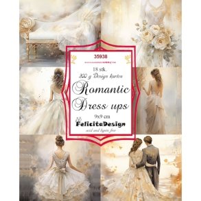 Toppers Romantic dress ups 18 stk 9x9cm 200g