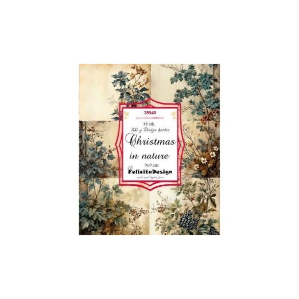 Toppers Christmas in nature 18 stk 9x9cm 200g