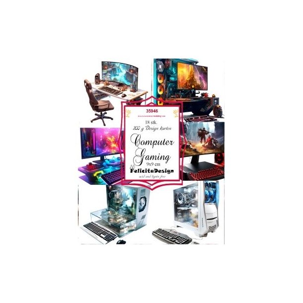 Toppers Computer gaming 18 stk 9x9cm 200g