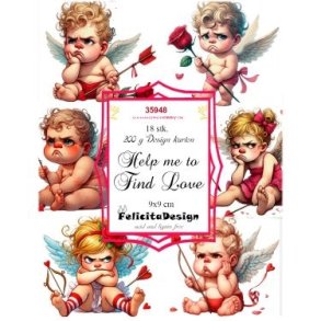 Toppers Help me to find love 18stk 9x9cm 200g