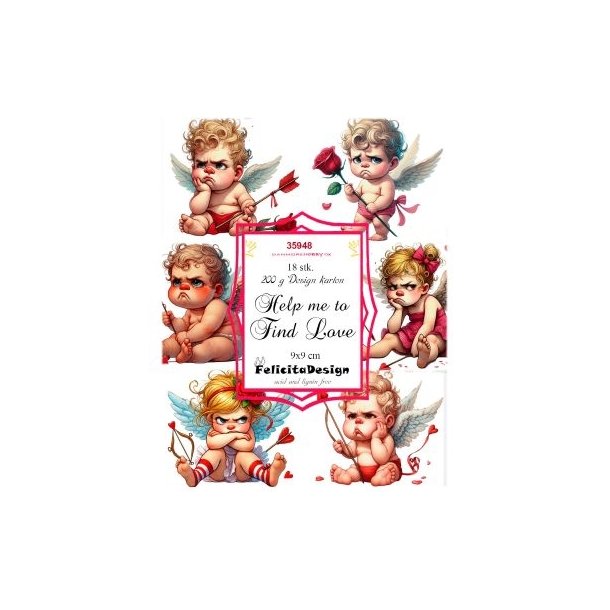 Toppers Help me to find love 18stk 9x9cm 200g