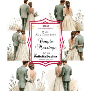Toppers Couple marriage 18 stk 9x9cm 200g