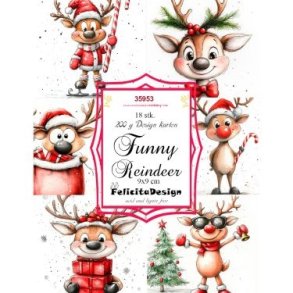 Toppers Funny rwindeer 18stk 9x9cm 200g