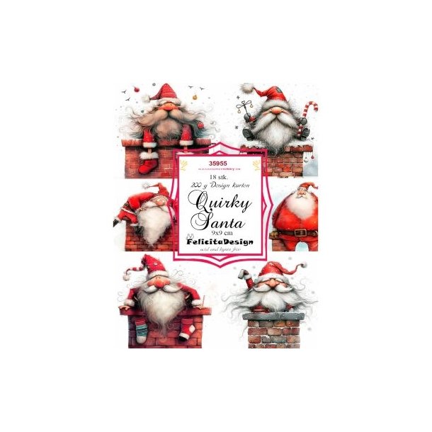 Toppers Quiky santa 18 stk 9x9cm 200g