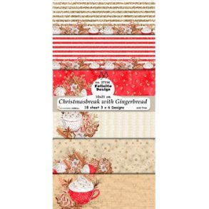 Felicita Design Christmasbreak with gingerbread Slimcard 10x21cm 3x6 design  200g