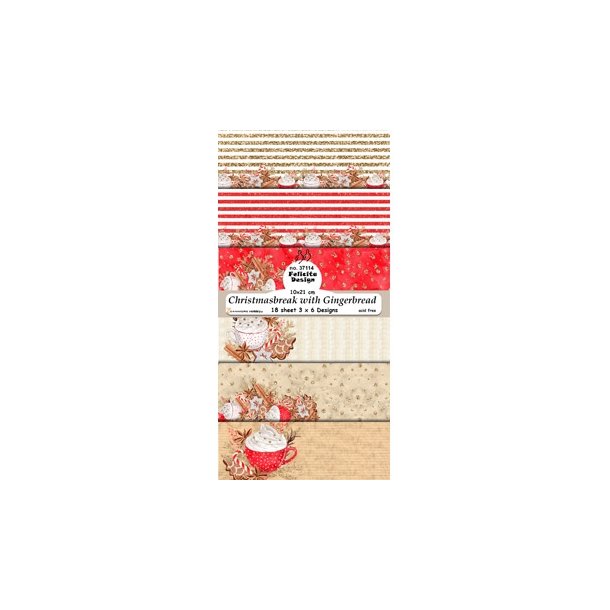 Felicita Design Christmasbreak with gingerbread Slimcard 10x21cm 3x6 design  200g