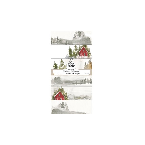 Felicita Design Winter aquarel Slimcard 10x21cm 3x6  design 200g