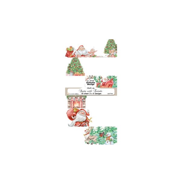 Felicita Design Santa with friends Slimcard 10x21cm 3x6 design  200g
