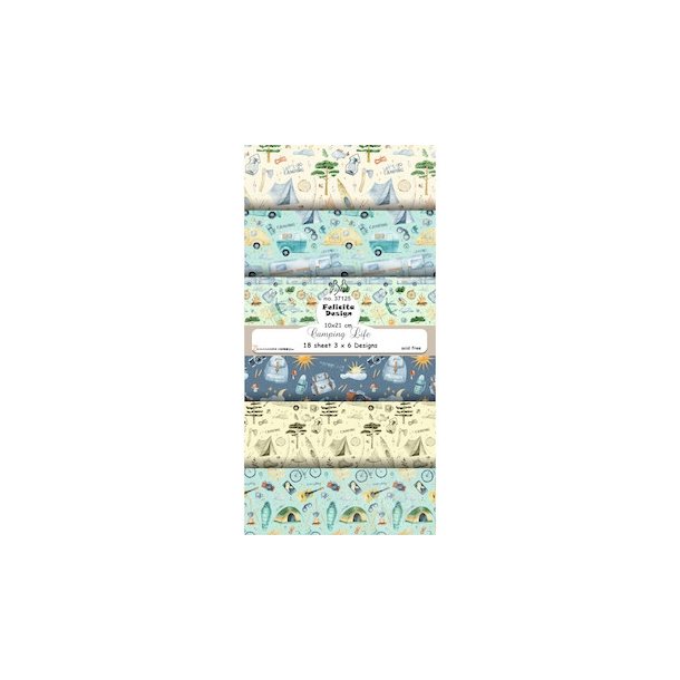 Felicita Design Slimcard Camping life 3x6design 10x21cm 200g