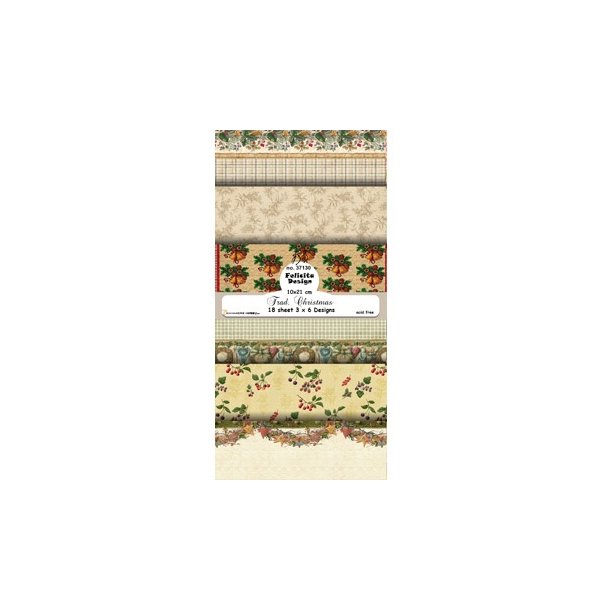 Felicita Design slimcard Trad Christmas 3x6 design 10x21cm 200g