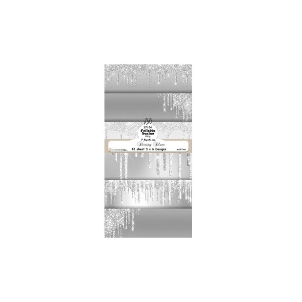 Felicita Design Shining silver Mini slimcard karton 7,5x15cm 3x6 design 200g