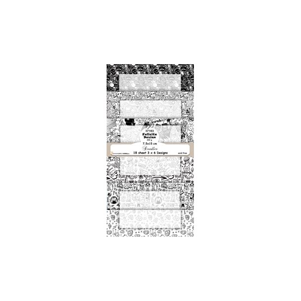 37163 Felicita Design Doodles mini slimcard 3x6 design 7,5x15cm 200g