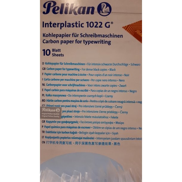 Pelikan Karbon papir sort 21x31cm10 stk 