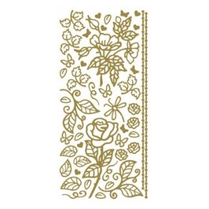 Guld blomster og blade