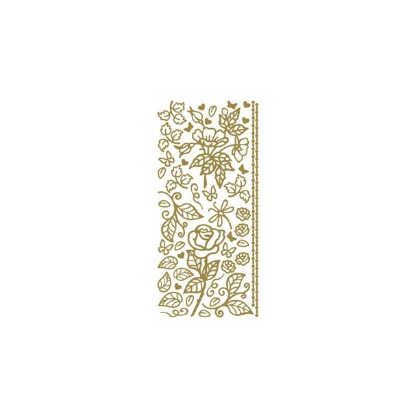 Guld blomster og blade