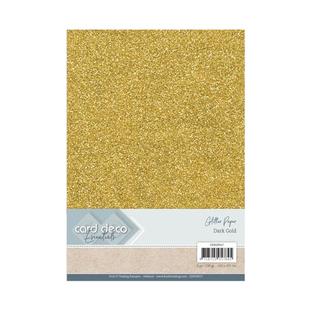  Card Deco Glitter karton A4 Dark gold 230g