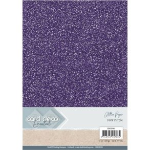  Card Deco Glitter karton A4 Dark Purple  230g 
