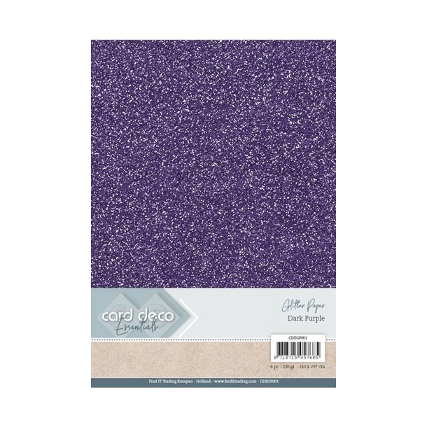  Card Deco Glitter karton A4 Dark Purple  230g 