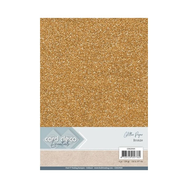  Card Deco Glitter Karton Bronze 230 g 