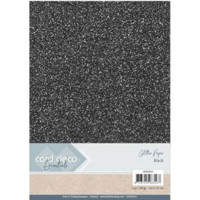  Deco Card Glitter karton Black  230g 