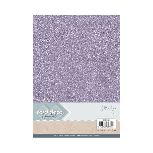  Card Deco glitter karton A4 Lilac 230g