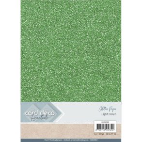  Card Deco Glitter karton A4 Light green 230g