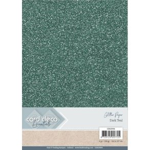 Card Deco Glitter karton A4 Dark Teal 230g