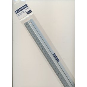 Aluminium lineal 45cm med gummibagside