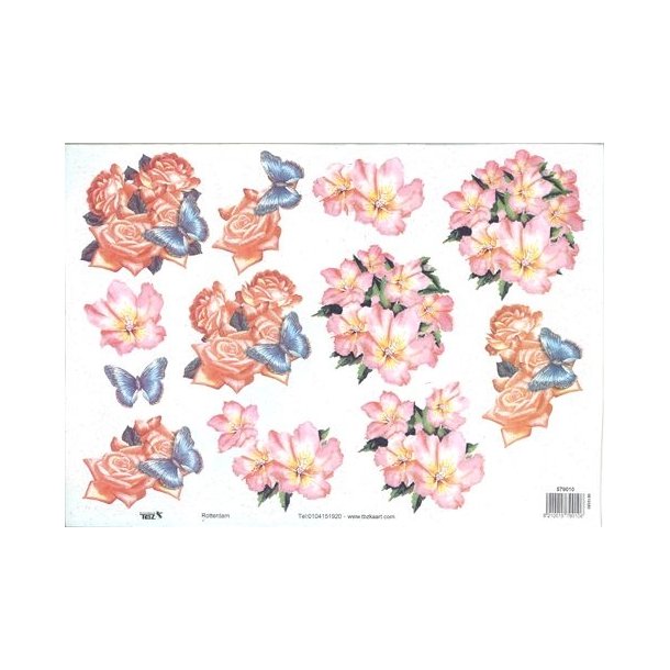 3D TBZ Blomster og sommerfugle