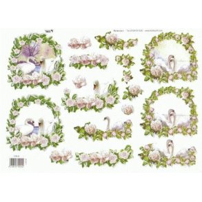 3D TBZ Svaner i blomsterranker 