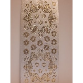  Guld med s�lv glitter