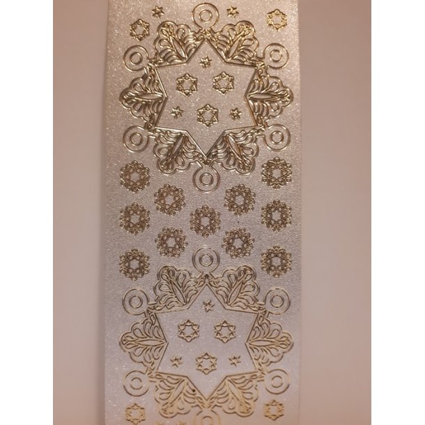  Guld med s�lv glitter