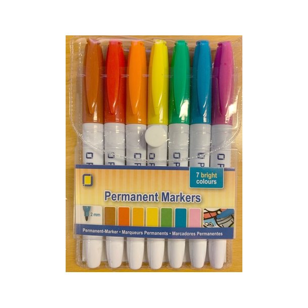  Permanent Markers 7 farver