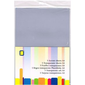 667018H  Acetate Plasfolie A4 klar 10 stk 100micron 