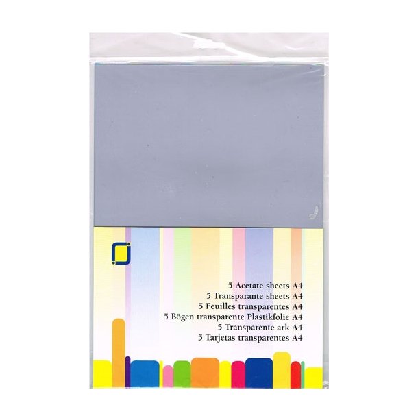 667018H  Acetate Plasfolie A4 klar 10 stk 100micron 